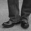 British Men's Trendy High-top Casual Heightening Platform Chelsea High-heeled Upturned Pointed Wizard Boots