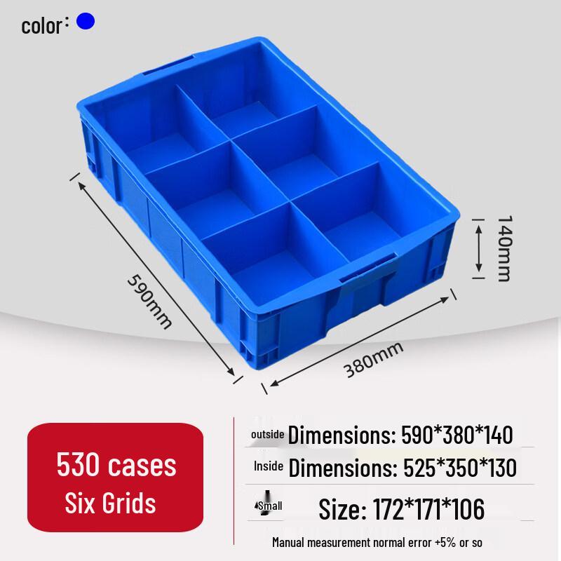 Multi-Grid Plastic Parts Storage Organizer Box