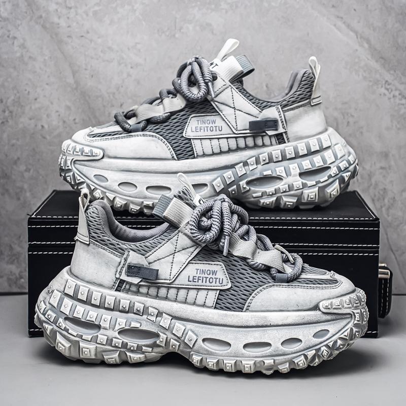 2026 Neue dicke Sohle höhensteigernder Trend lässige Sportschuhe Herbst atmungsaktiv hohe Qualität lässig vielseitig Herrenschuhe