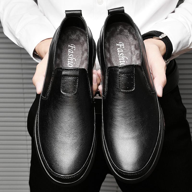 Mens Shoes Genuine Leather Men Dress Shoes Luxury Men'S Business Oxfords Classic Slip On Gentleman Shoes Moccasins Driving Man