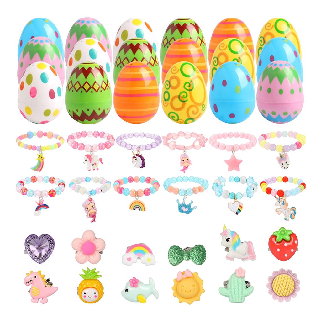 Newborn Objects Pack Of 12 Filled Easter Eggs Colourful Easter Eggs With Different Toys For Fun Easter Eggs For Easter Party