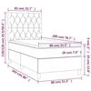 VidaXL Divan Bed with Mattress Cream 80x200 Cm Fabric - Model 3141974
