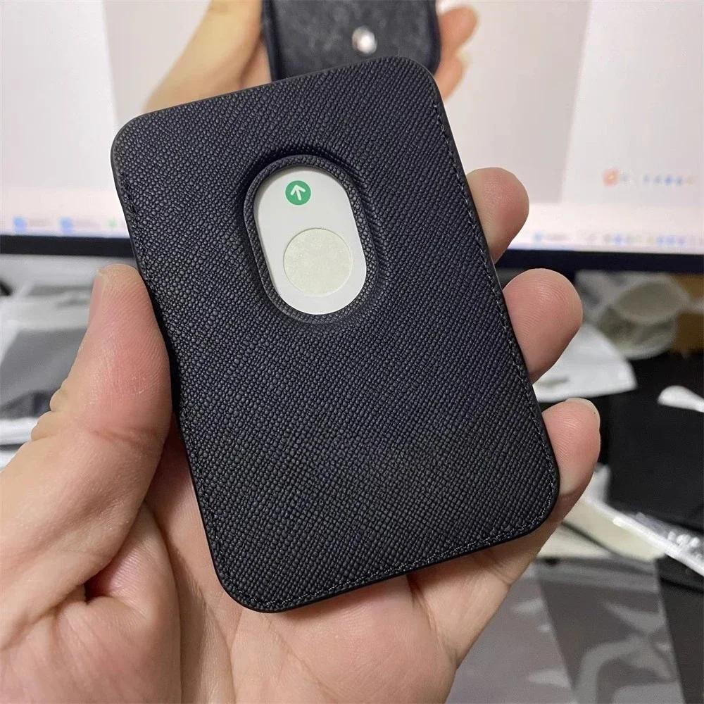 High End Minimalist Business Sle Strong Magnetic Leather Card For IPhone 17 Pro Max 16 15 14 13 12 Portable Wallet Card Bag Pocket Slot