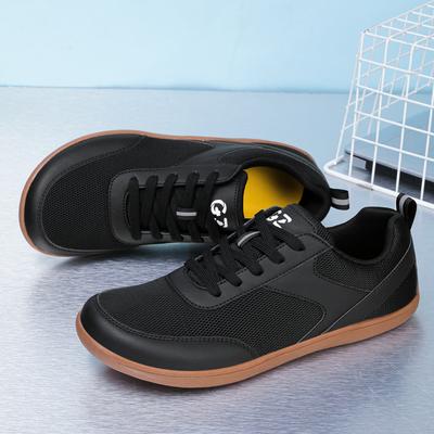 Nouvelles Chaussures Homme à Bout Large Décontractées Polyvalentes Semelle Souple Chaussures à Forme Large Baskets de Marche Maille Respirante Confortables Chaussures Pieds Nus