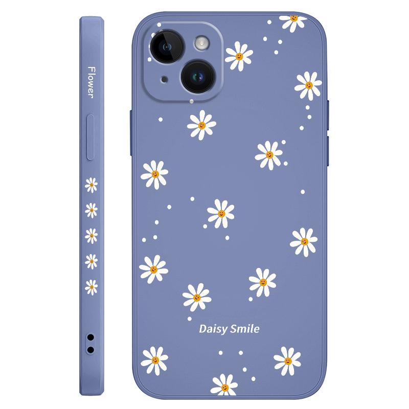 

Smiling Daisy Phone Case For iPhone 17 17 Air 16 16e 15 14 13 12 11 X XR XS Plus Pro Max Mini Silicone Cover iPhone 16 ProMax