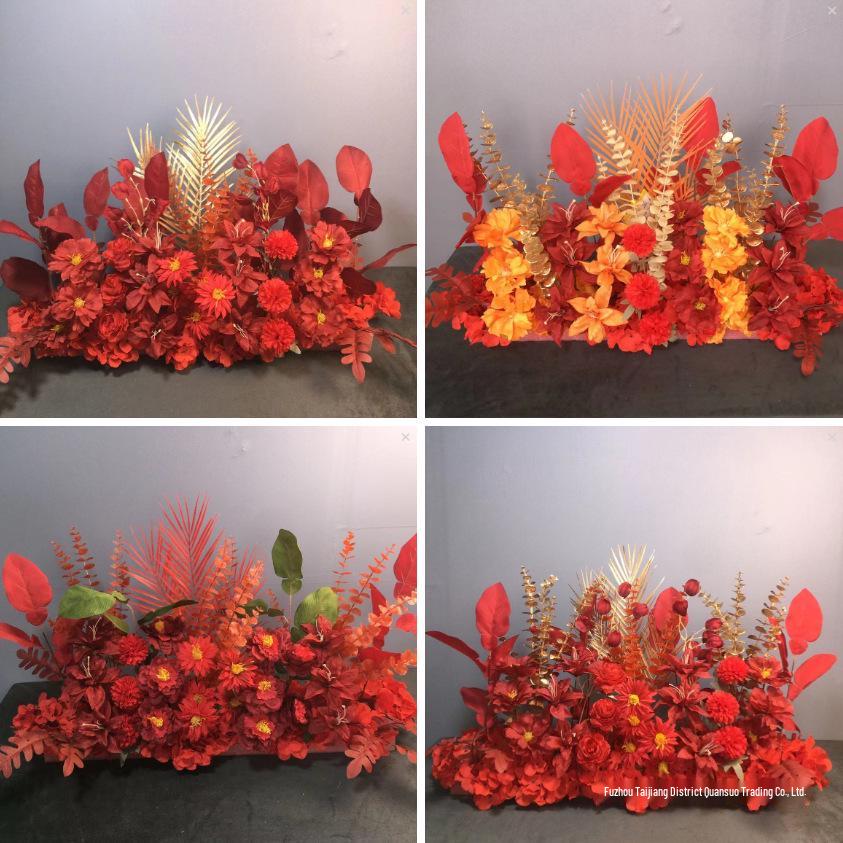 Large Silk Wedding Flower Set: Chinese T-Stage Aisle Decoration