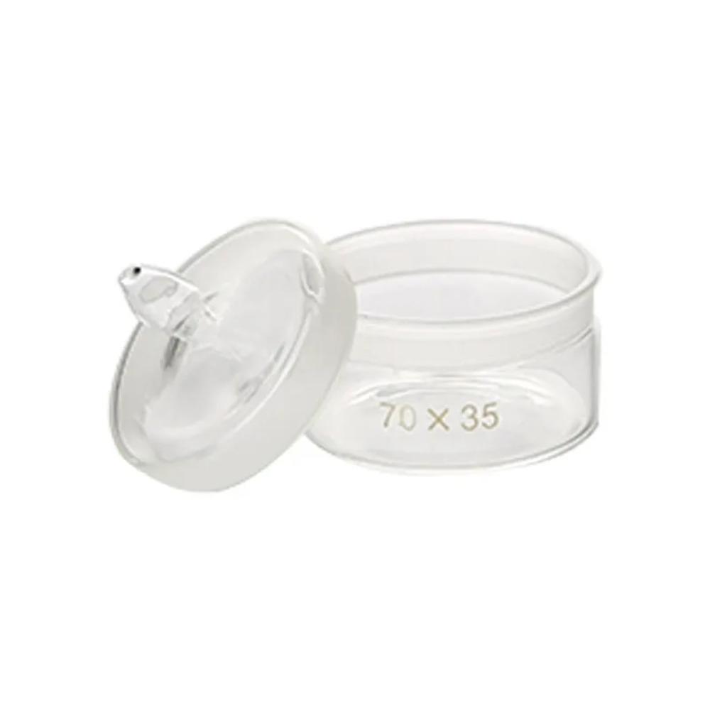 50*30mm 40*25mm 60*30mm 70*35mm Low or Tall Glass Weighing Dish Bottle with Ground Glass Stopper