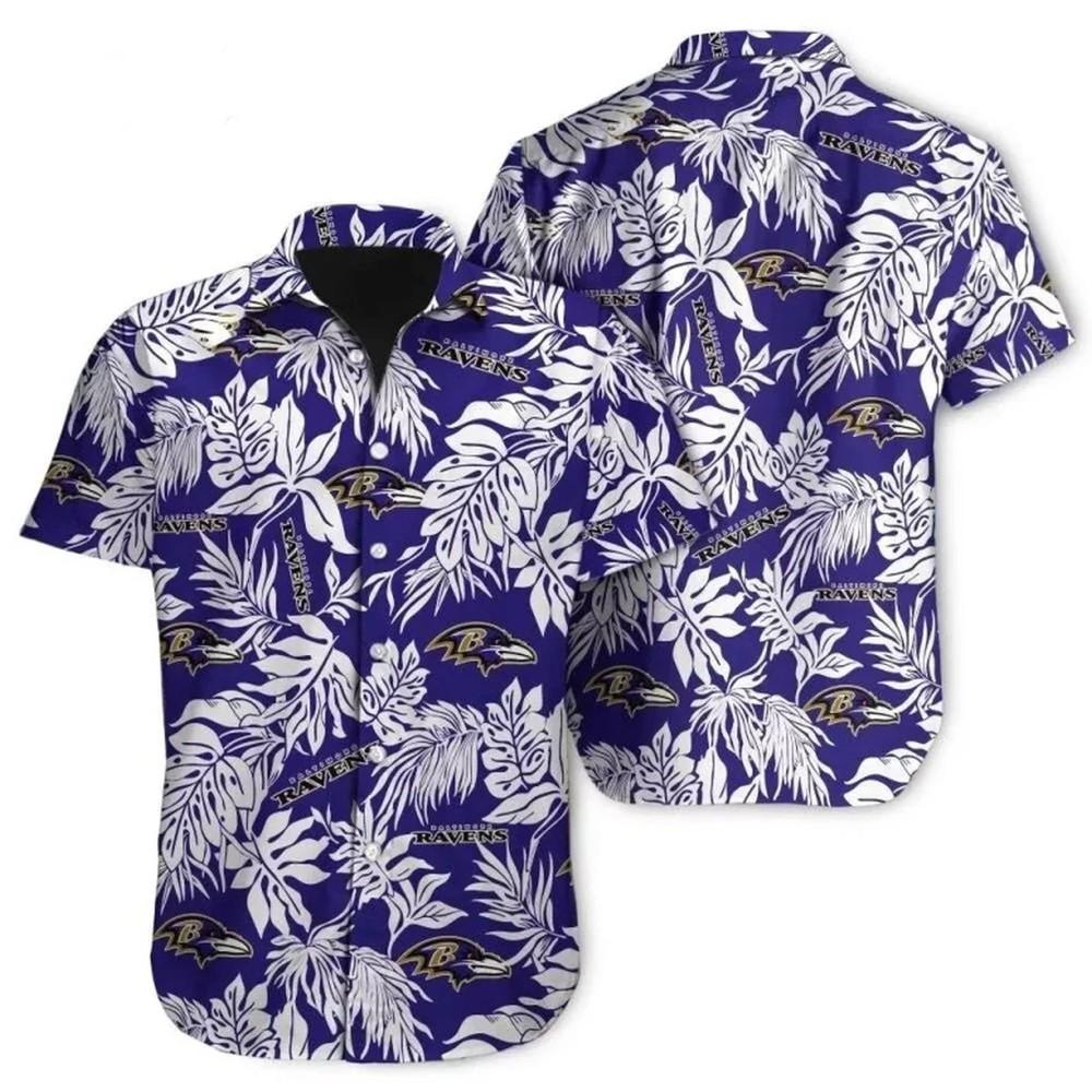 Ravens Tropical Paradise Hawaiian Shirt aloha baseball fan shirt Unisex T-Shirt