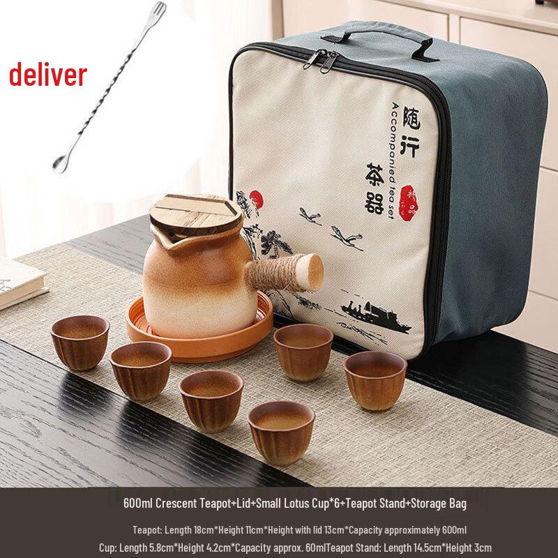 Ceramic Tea Pot & Cup Set for Stove-Side Brewing