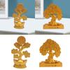Gold Fengshui Statue Rotating Money Tree for Home and Office Decors Good Fortunes Metal Ornament with Wealth Symbolism