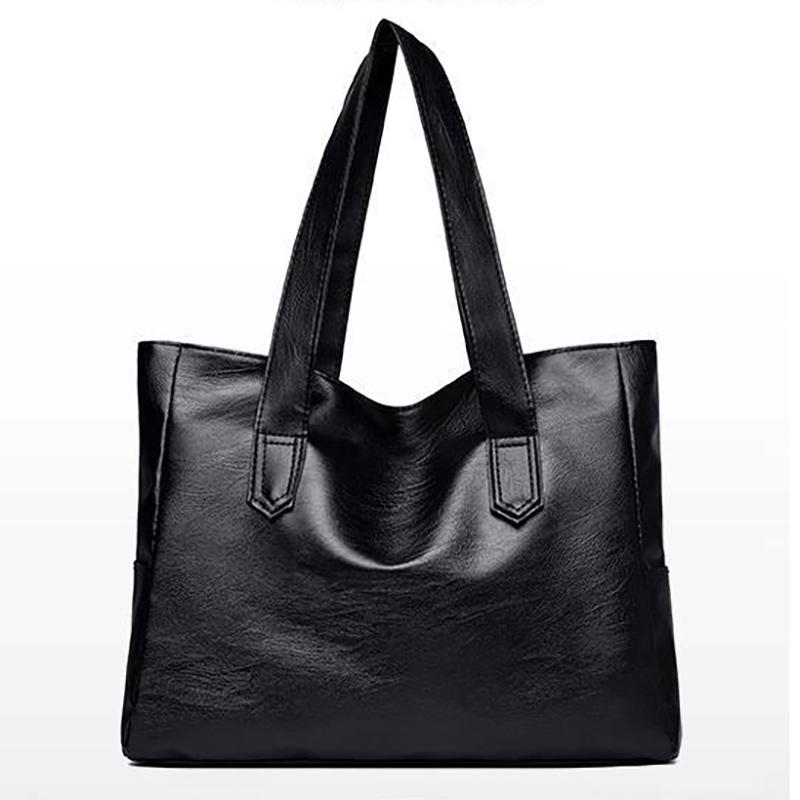 Retro Tragetasche aus weichem Leder Neue PU Handtasche mit hoher Kapazität für Pendler Europäischer und amerikanischer Trend Einfache und vielseitige Mode-Schultertasche