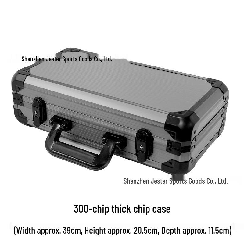 Black and Silver Aluminum Texas Hold'em Chip Storage Case