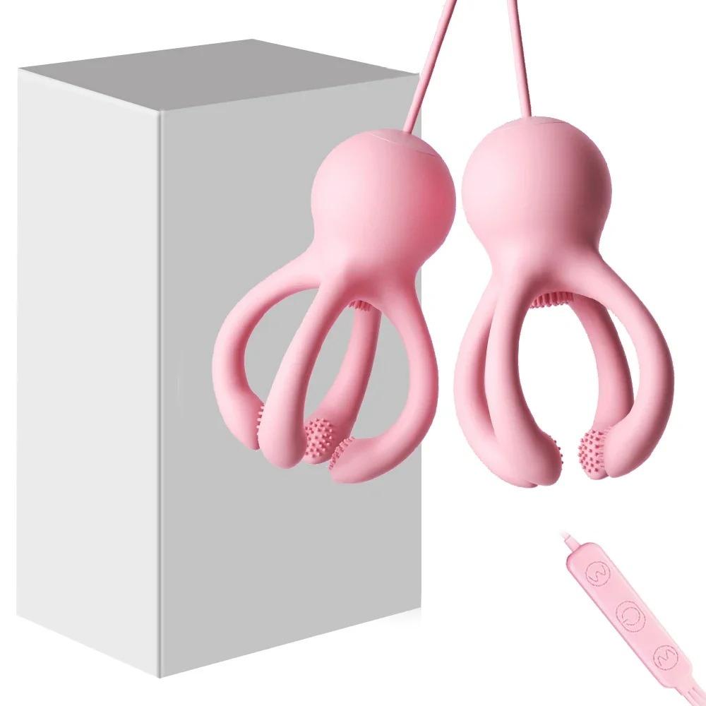 Breast Massage Nipple Clamp Nipple Vibrator for Women Enhancer Nipple Sucking Stimulator Sex Toys Couples Female Adult Toys