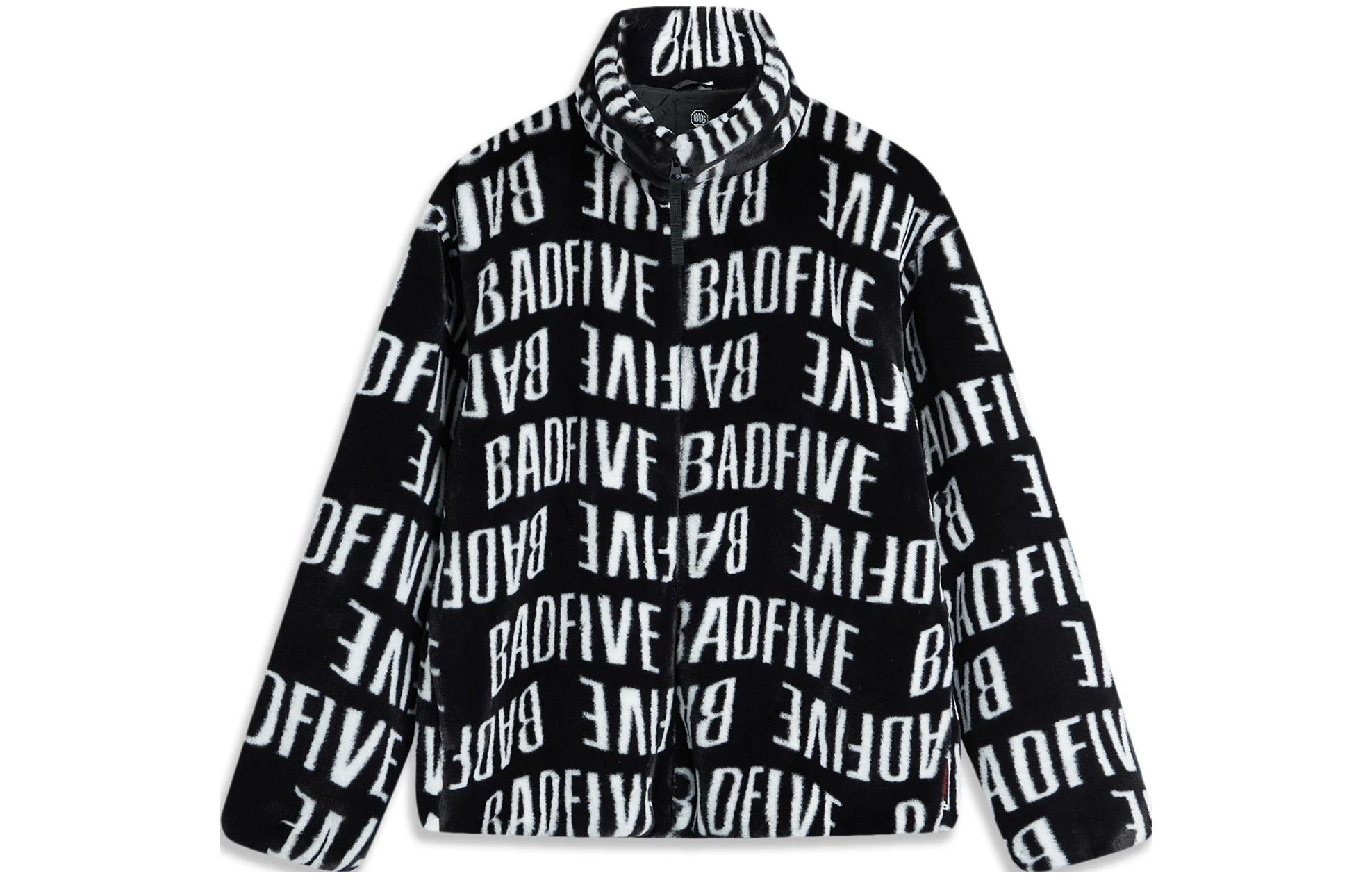 Li Ning Badfive Velvet feel Coat Men s Black All Over Print AFDT661-2 M