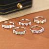 Shining Western Regions Colored Treasure Natural Crystal Stone Jewelry S925 Sterling Silver Niche Light Luxury Ring Women's Fashion Jewelry Gifts