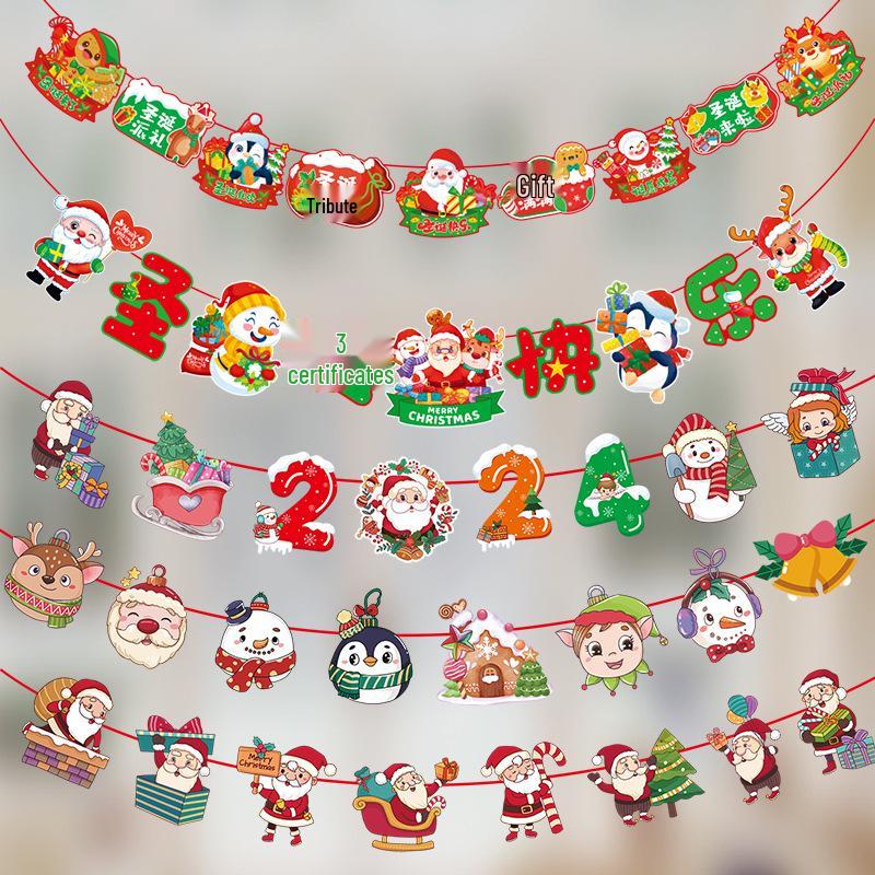 2025 Christmas Banners: Festive Hanging Decorations for Kindergartens and Malls