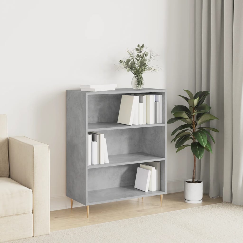 Bookshelf Concrete Grey 69.5 x 32.5 x 90 cm Particleboard