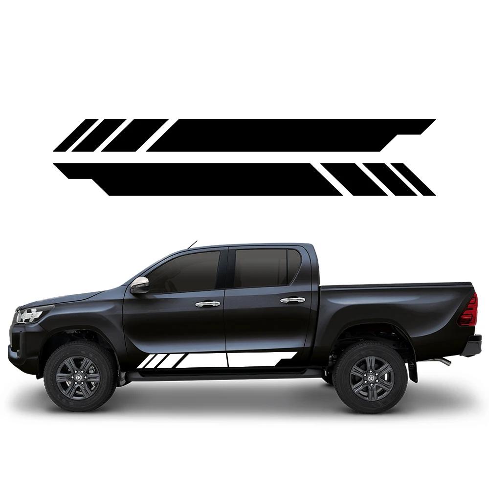 2Pcs Pickup Car Side Door Stickers For Toyota Hilux SR5 SR GR 2005 AN10 AN20 AN30 Car Styling Vinyl Decals Auto Accessories