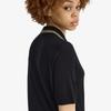 Fred Perry [Womens] Tipped Knit Shirt - Black/Champagne Afpf2612125-90A