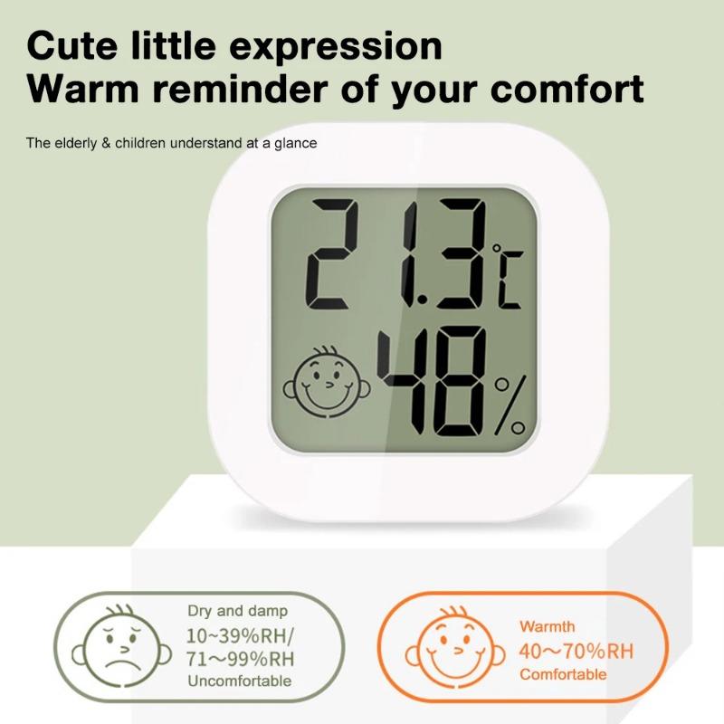 Mini Digital Temperature Humidity Meter: LCD Thermometer Hygrometer with Sensor for Indoor Outdoor Home Use