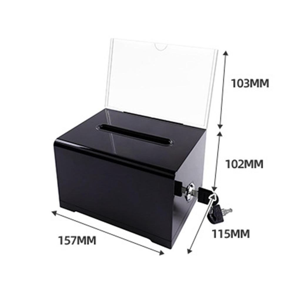Business Card Collection Box, Acrylic Donation Container, Opinion Collection