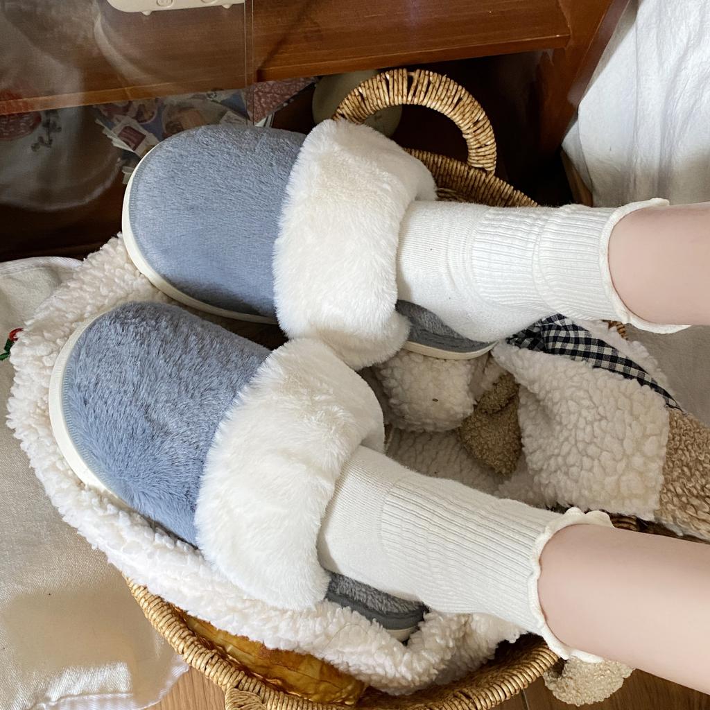 Fashion Slippers for Women Slides Outside Flat Low Heels Classic Women Shoes Mixed Color Slip On Winter Shoes Plus Size