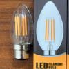 B22 Bayonet LED Bulb Filament Candle Light Bulb Warm White C35 Shape Bullet Top Incandescent Equivalent Non-dimmable
