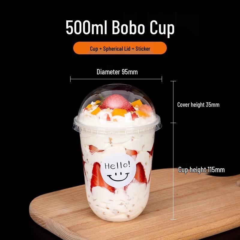 Miaojiayi U-Shape Plastic Dessert & Beverage Cups