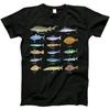 Types of Freshwater Fish Species Fishing T-Shirt T-Shirt, Tanktop, Long Sleeve, Sweatshirt, Hoodie for Men, Women, Kids