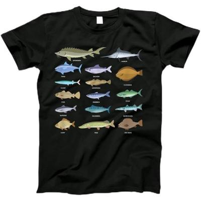 Types of Freshwater Fish Species Fishing T-Shirt T-Shirt, Tanktop, Long Sleeve, Sweatshirt, Hoodie for Men, Women, Kids