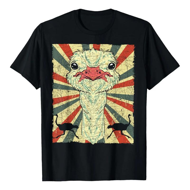 Camiseta Vintage Con Forma De Avestruz Animal, Supuestamente S