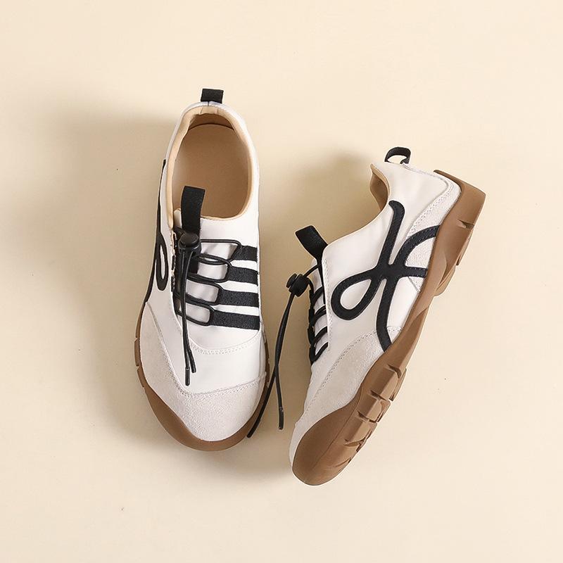 Flat-bottomed Dexun shoes women's 2025 new autumn retro casual sports shoes breathable versatile ballet Forrest Gump shoes