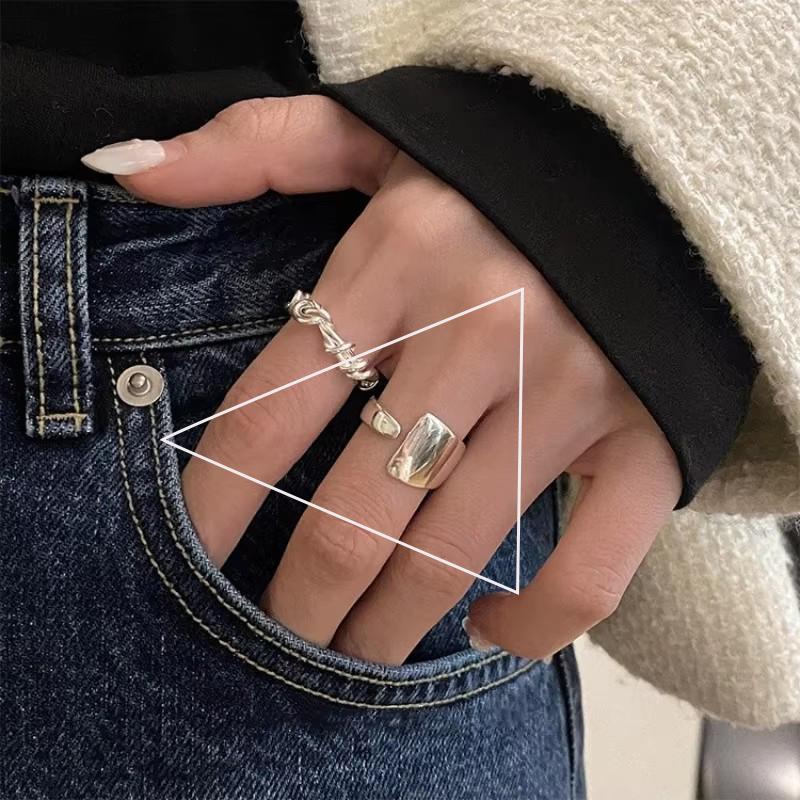 925 Silver Zircon Rings For Women Stars Frosting Design Trend Minimalism Jewelry Party Gift