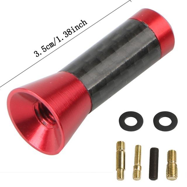 Radio Aerial Antenna Car Roof Antenna Carbon Fiber 3.5/8/12cm Radio FM/AM Metal Receiving Antennas Short Stubby Mast Antenna