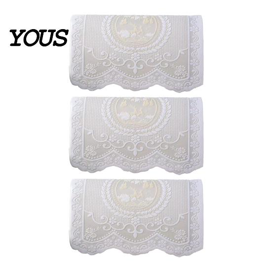Lace Sofa Cover for Living Room White Armrest Chair Cover, Retro Couch Arm Embroidered Soft Polyester Blend Throw Furniture Protector Back Armchair,
