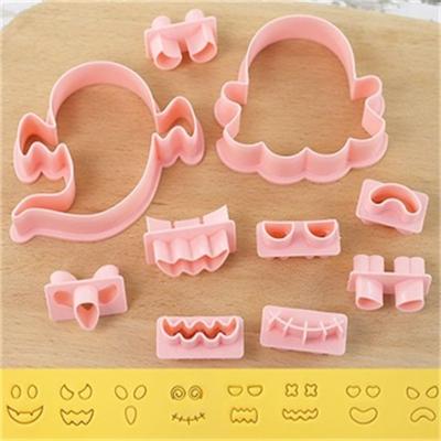 1 Set Halloween-Keksausstecher Cartoon-Geist Ausstechform für Kekse Fondant-Präger Stempel Keksausstechform Küchen-Backwerkzeug