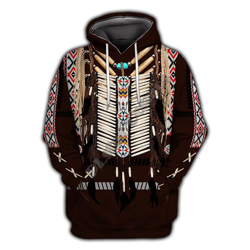 Men's Hooded Sweatshirt Fashionable 3D Digital Tattoo Print Loose Large Size Casual Top