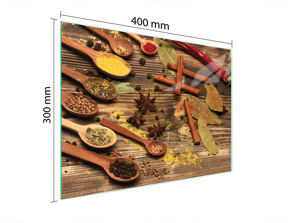 SZKLANA DESKA DO KROJENIA 40x30 PRZYPRAWY