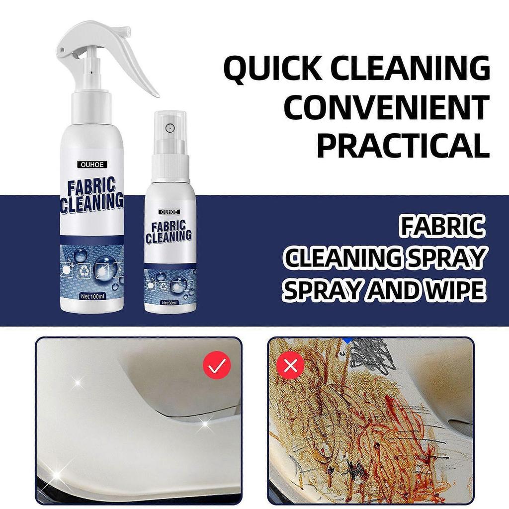 Ouhoe Fabric Cleaning Spray Car Cleaner Interior Roof Fabric Velvet Leather Seat Stain Remover