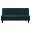 Cover for a Sofa, Couch, Sofa, Sofa Bed, Elastic Velvet, Tess, Green