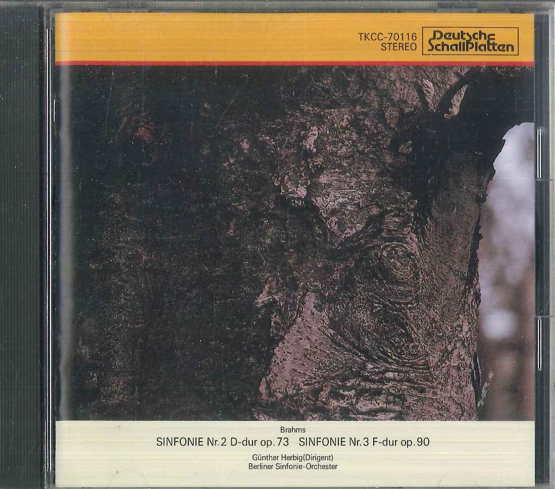

CD BRAHMS GUNTHER HERBIG BERLINER SI Symphony No. 2 Symphony No. 3 TKCC70116 DEUTSCHE SCHALL Japan Classical Used