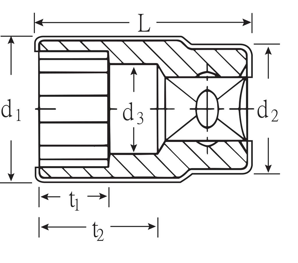 STAHLWILLE Drive Insulated 17mm 12171VDE-17 3/8" Socket,