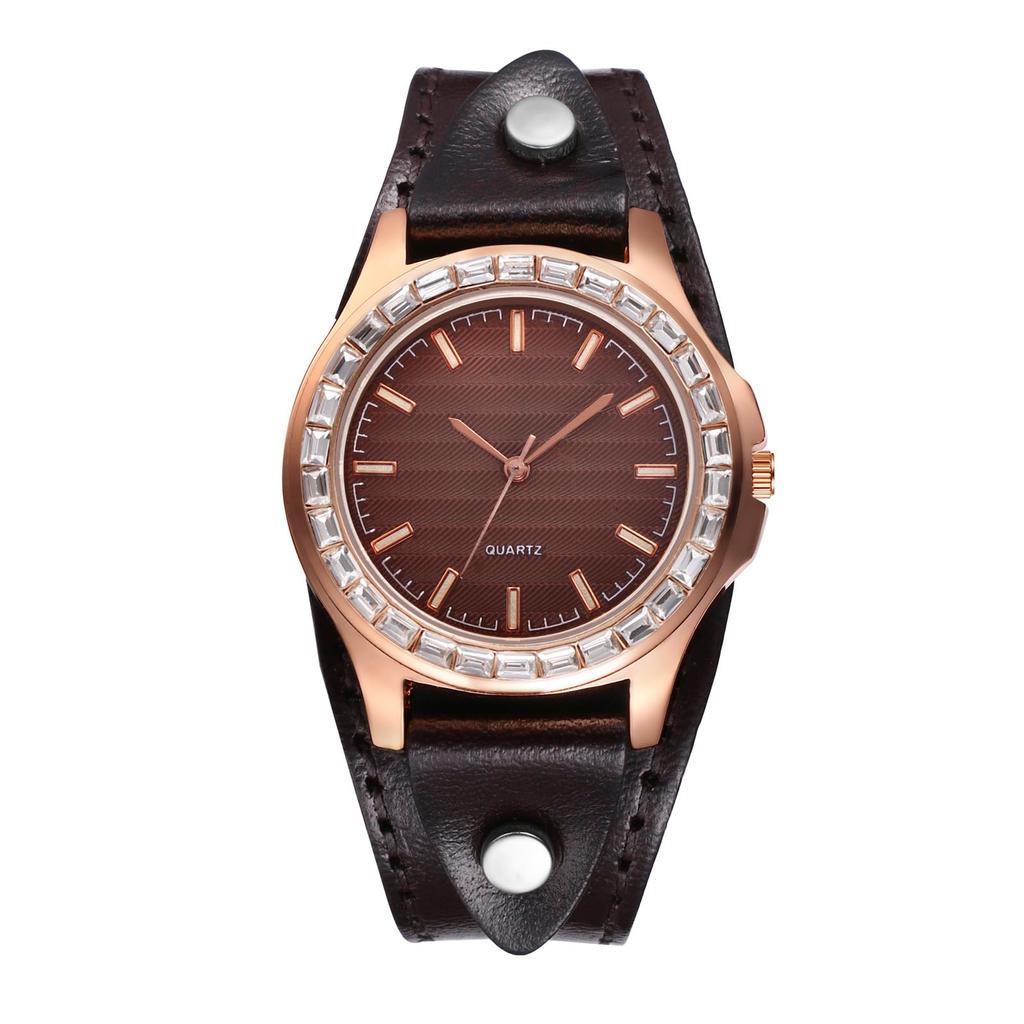 Armbanduhr im antiken Stil mit Ledergürtel, analog, wasserdicht, Lederarmreif, Damenuhr, stilvolles Modeaccessoire, Geschenk zum Geburtstag, Jahrestag, Weihnachten