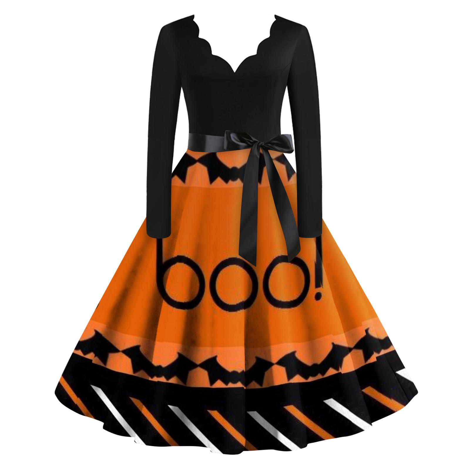 Женское винтажное классическое платье с вырезом на талии и галстуком-бабочкой с длинными — фото 7