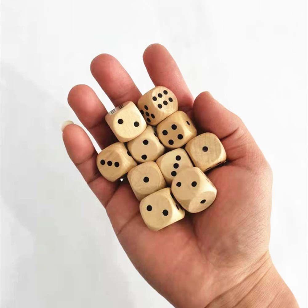 Game 20mm Desktop Game Game Toys Playing Games Wooden Dice D6 Dice Square Point Dice 6 Sided Dice