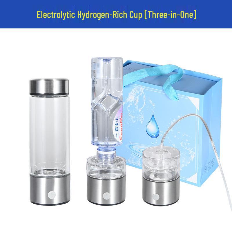 Hydrogen Health Cup: High-Concentration Hydrogen-Rich Water with Electrolysis and Inhalation Function.