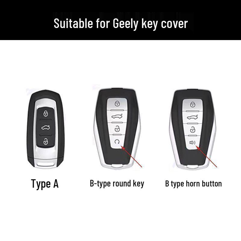 Compatible Geely Key Case for Emgrand GS, Xingrui, Xingyue L, Boyue, Bin Yue L, Boyue Pro, Vision Bin