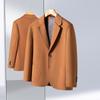 Spring and Autumn Men's Suit Single West Single Row Two Button Fashion Casual Double Sided Nylon Wool Suit Men's Jacket
