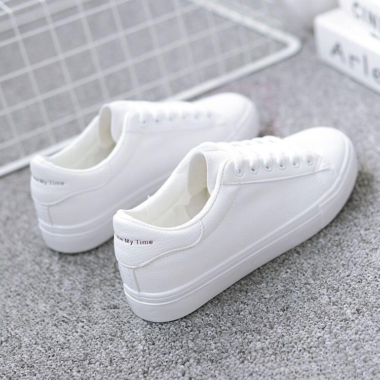 Little white shoes women's spring and autumn new fashion flat baseplate shoes student breathable women's shoes single shoes casual white shoes
