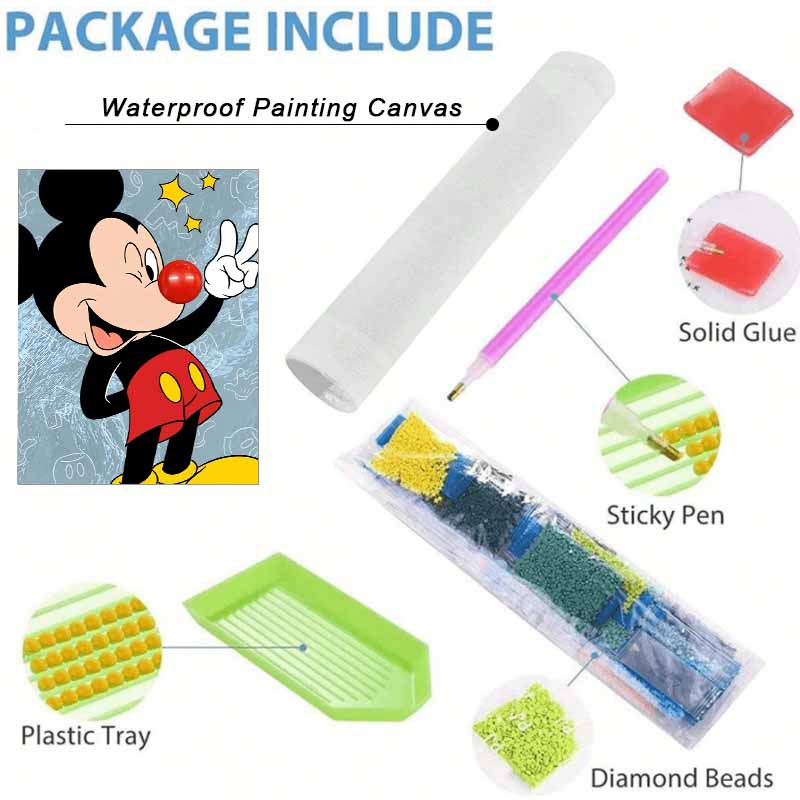 Disney Diamond Art Painting Mickey Fun Home Wall Decor Crafts Adult/Beginner Gift Ideas Creative Home Decor